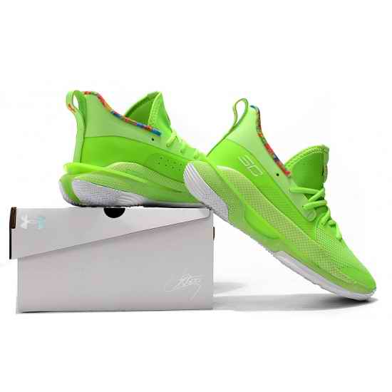 Stephen Curry VII Men Basketball Shoes Candy Green-2